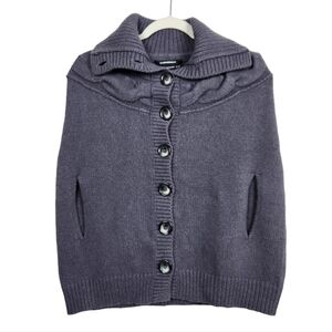 Club Monaco Gray Wool Angora Cashmere Blend Shrug Cardigan Women's Size XS